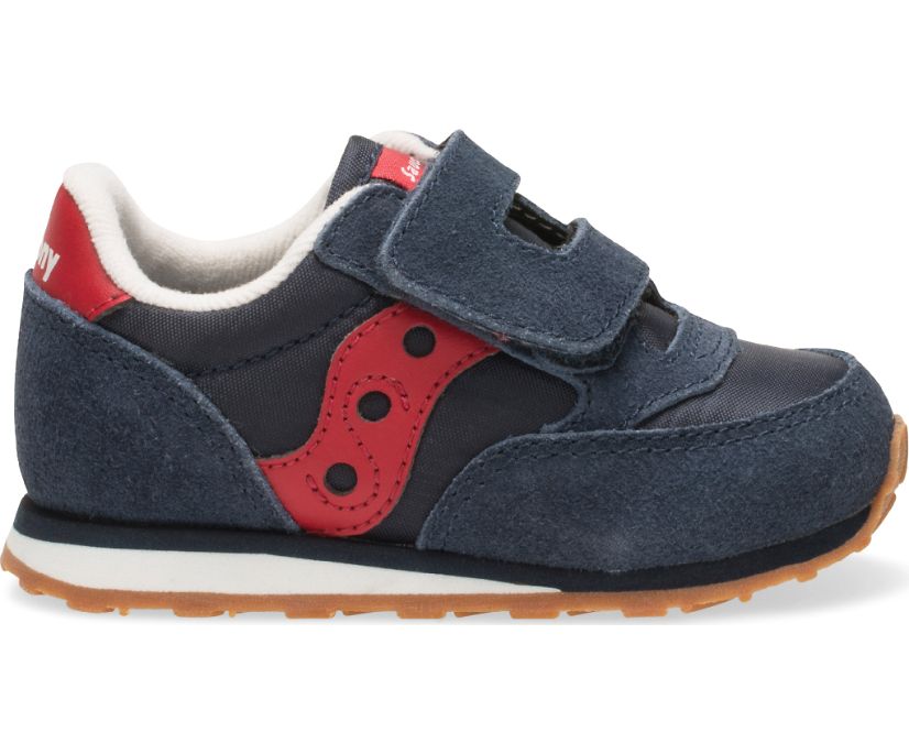 Saucony Baby Jazz Hook & Loop Sneakers Barn Marinblå Röda | Sverige 965YXF